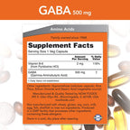 Now Foods GABA 500 mg - 200 Cápsulas (Paquete de 2)