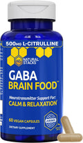 GABA Brain Food - Suplemento de GABA con L-Citrulina y Extracto de Semilla de Uva - 60 Cápsulas