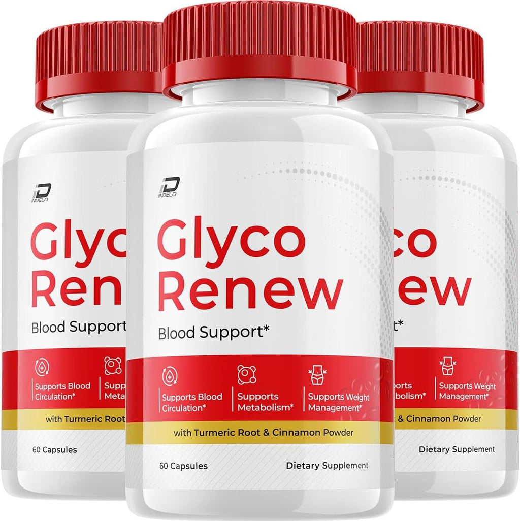 Glyco Renew Cápsulas, Suplemento Avanzado con Fórmula Natural, 180 Cápsulas (3 Paquetes)