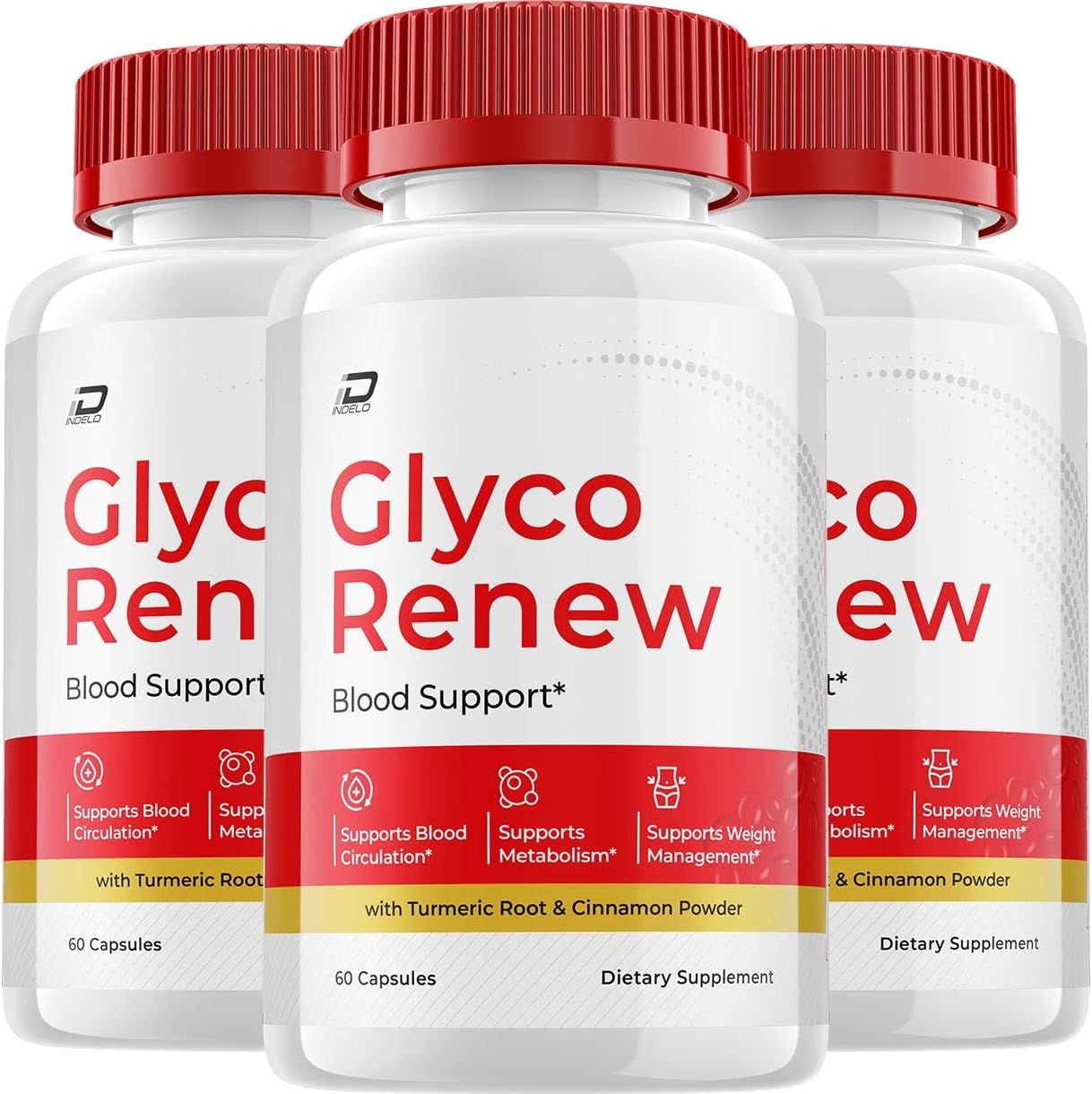 Glyco Renew Cápsulas, Suplemento Avanzado con Fórmula Natural, 180 Cápsulas (3 Paquetes)