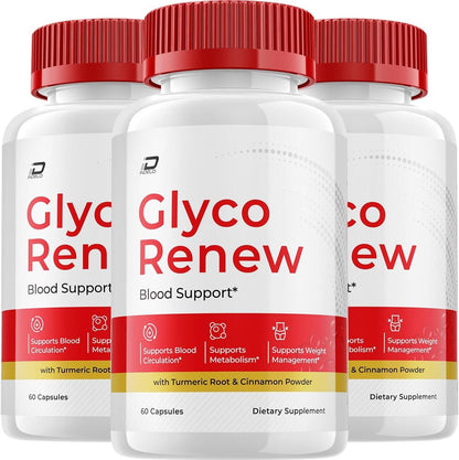 Glyco Renew Cápsulas, Suplemento Avanzado con Fórmula Natural, 180 Cápsulas (3 Paquetes) – Image 1