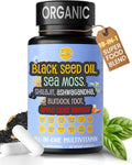 Siraj 18-en-1 Multivitamínico Superfood - Irish Sea Moss, Aceite de Semilla Negra, Shilajit, Ashwagandha - 60 Cápsulas