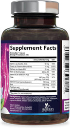 Complejo B-100 Completo con Vitaminas B12, B6, C, Biotina y Folato - 120 Cápsulas