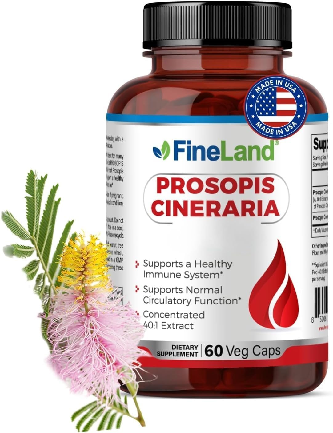 FineLand Prosopis Cineraria – Espectro Completo – 60 Cápsulas Veganas
