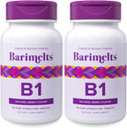 BariMelts Vitamina B1 - 90 Comprimidos de Disolución Rápida (Suministro para 3 Meses) - Sin Azúcar, Sabor Natural a Bayas