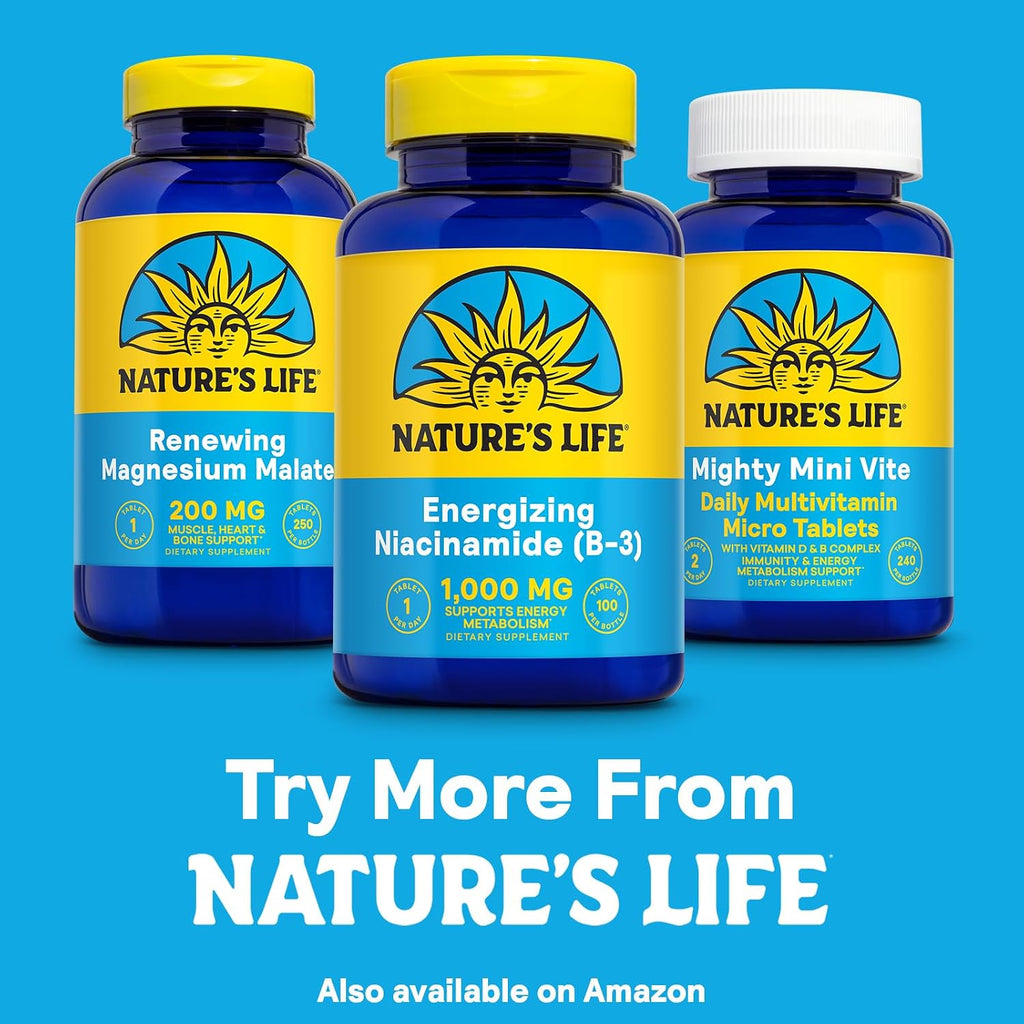 Nature's Life Niacinamida 1000 mg, 100 comprimidos