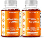 Vitamatic Vitamina D3 Gummies 5000 UI - Pack de 2 (120 Gominolas)