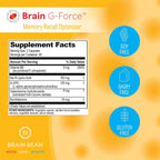 Brain G-Force | Suplemento para la Función Cognitiva | con Galantamina, Ácido R-Lipoico, A-GPC y Benfotiamina | 45 Servicios