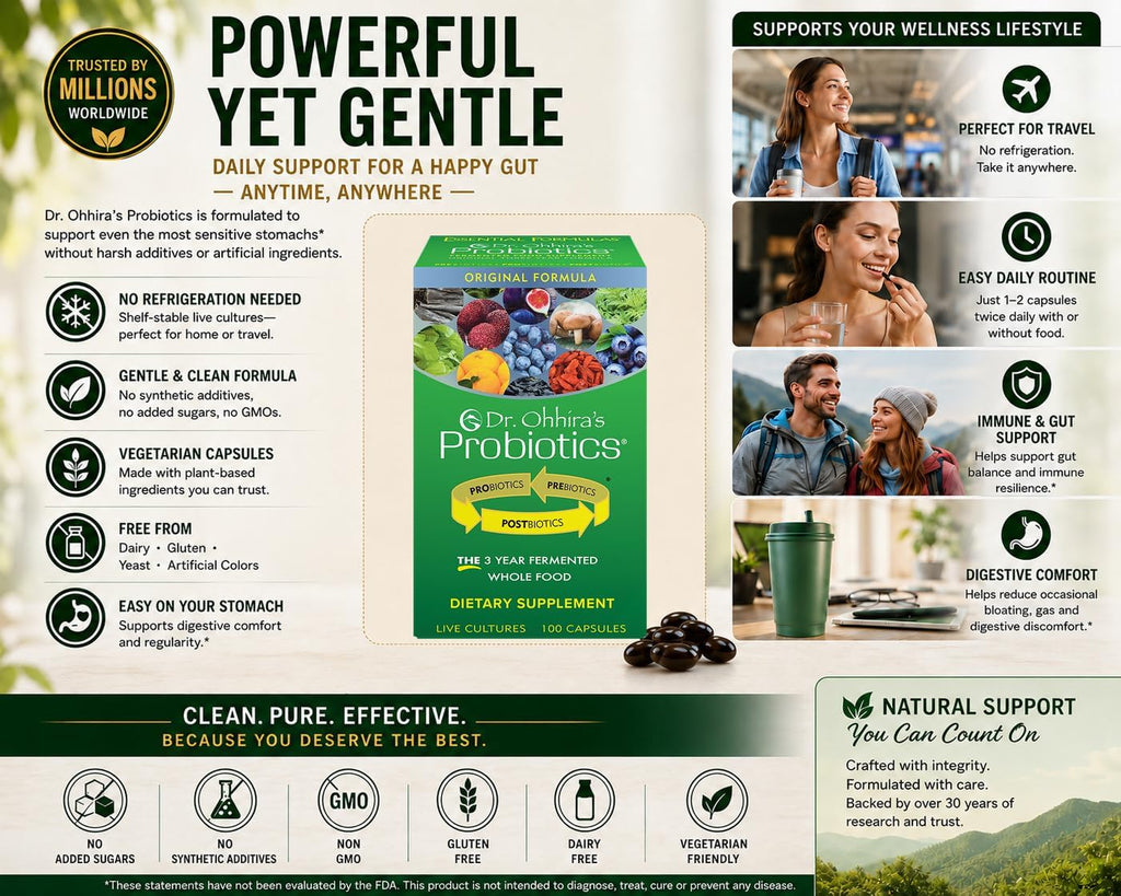 Dr. Ohhira's Probiotics Original Formula – 3 Años de Fermentación Natural Japonesa – 100+10 Cápsulas Vegetarianas