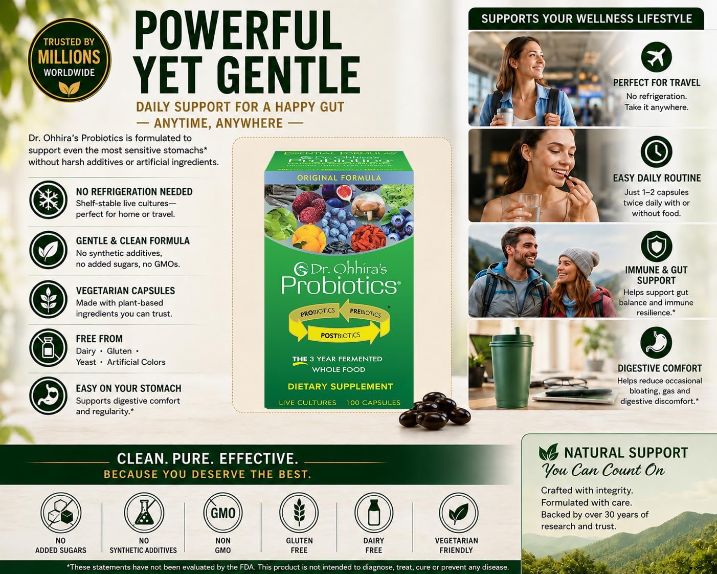 Dr. Ohhira's Probiotics Original Formula – 3 Años de Fermentación Natural Japonesa – 100+10 Cápsulas Vegetarianas