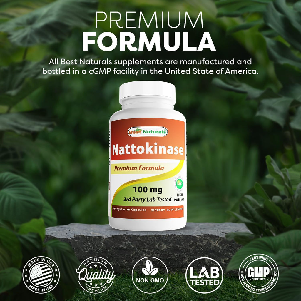 Best Naturals Nattokinase, 2000 FU, 100 mg, 90 Cápsulas Vegetarianas