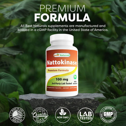 Best Naturals Nattokinase, 2000 FU, 100 mg, – Fabricación: Producido en instalaciones registradas por la FDA, – Image 5