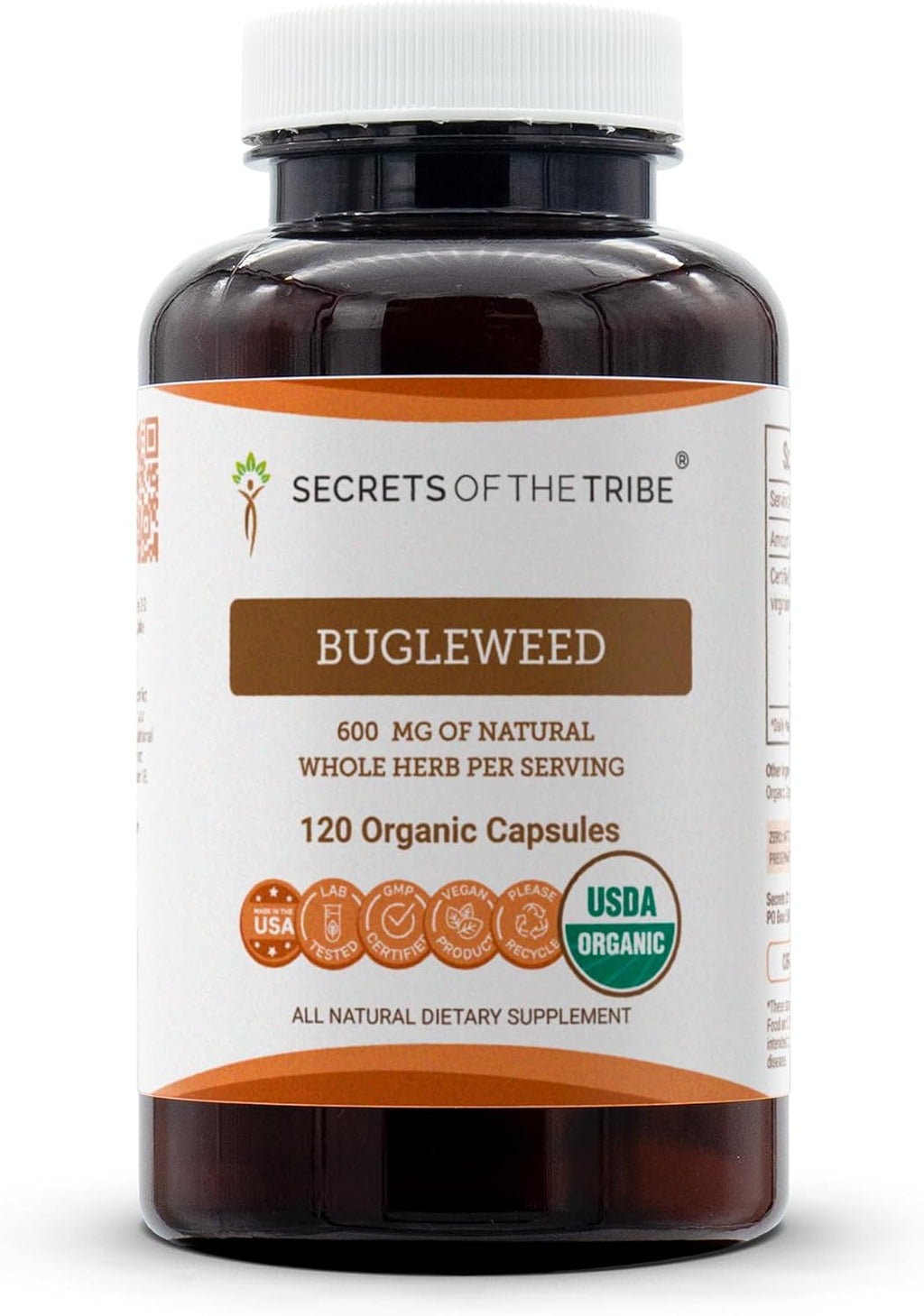 Secrets of the Tribe Bugleweed Ecológico USDA 120 Cápsulas - Lycopus Virginicus