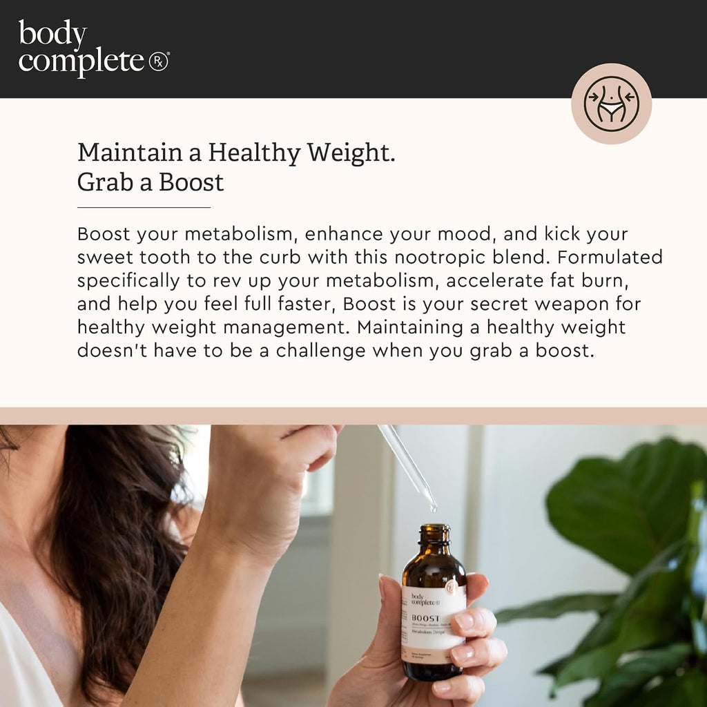 Boost Drops con Maca, Aminoácidos y Rhodiola - Suplemento Líquido para Energía y Digestión, 60 ml