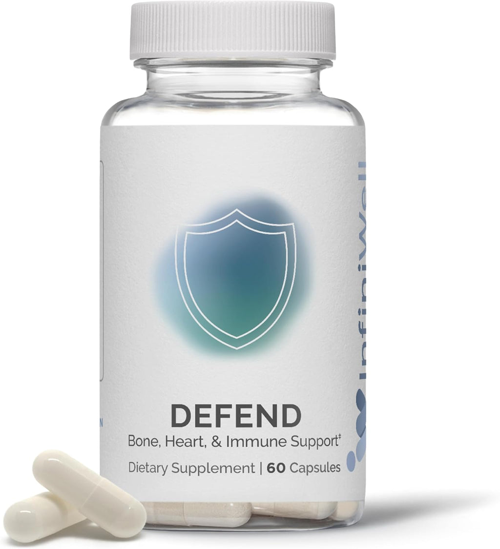 InfiniWell Defend Pro - Vitamina A, D3 y K2, 60 Cápsulas