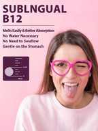 Vitamina B12 Sublingual, Metilcobalamina 5000mcg para Energía, Nervios y Células, Sabor Melocotón Natural, Vegano, Cero Azúcar, 90 Comprimidos de Disolución Rápida