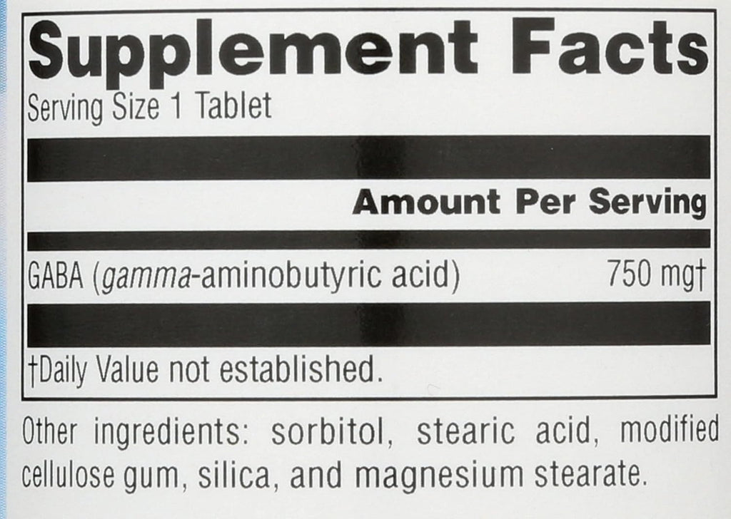 Source Naturals Serene Science GABA, 750 mg – 45 Comprimidos