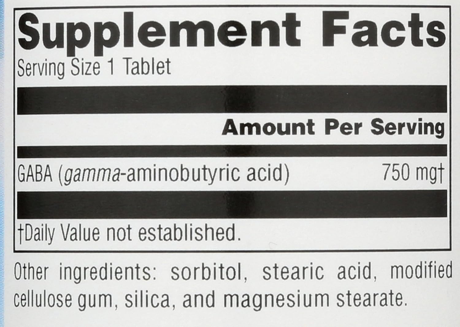 Source Naturals Serene Science GABA, 750 mg – 45 Comprimidos
