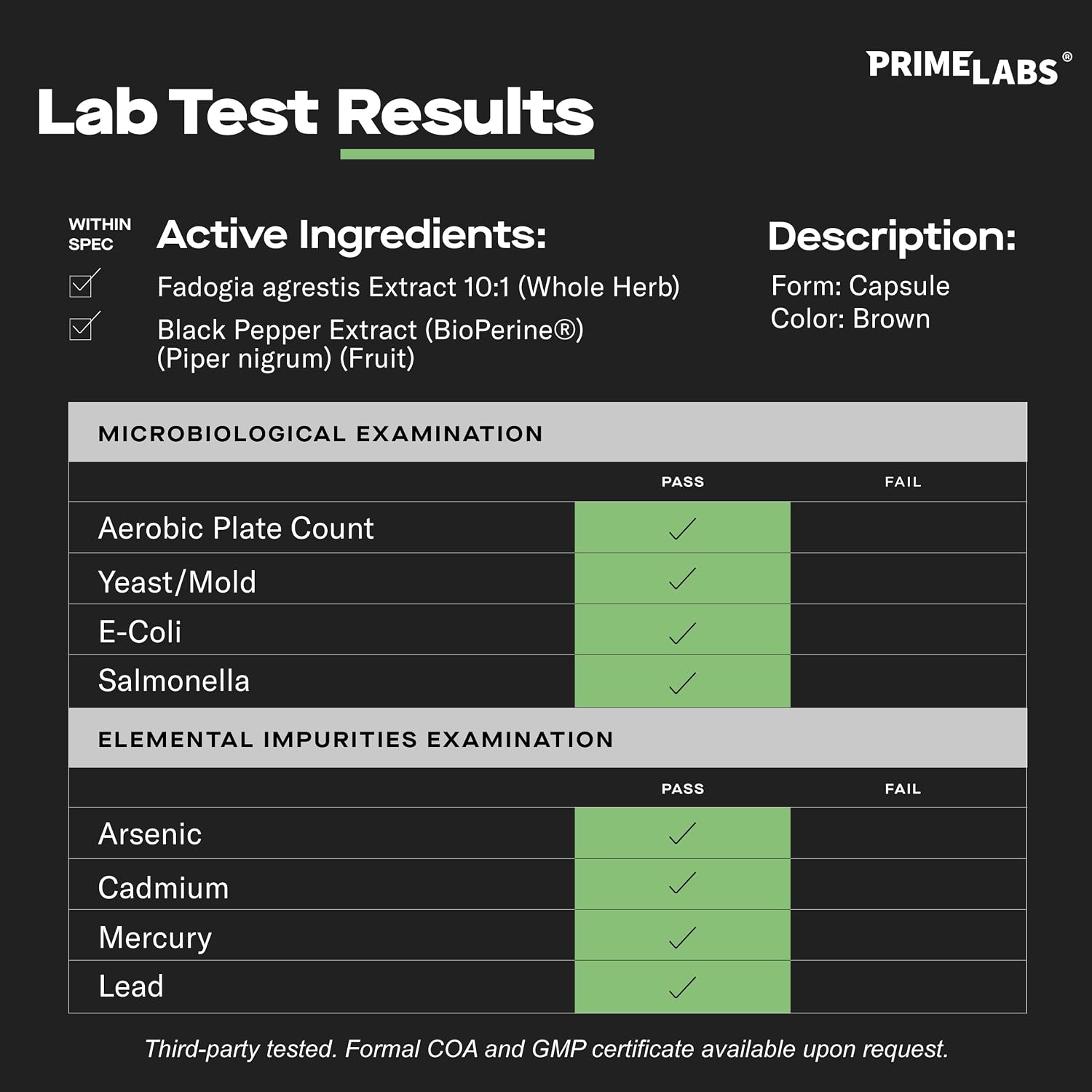 Prime Labs Fadogia Agrestis para Hombres - 600mg por Ración - 180 Cápsulas (90 Días)