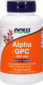 NOW Foods Alpha GPC 300 mg - 60 cápsulas (paquete de 3)
