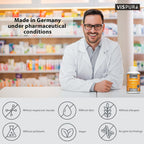 VISPURA Complejo B, 180 Comprimidos Veganos, Todas las Vitaminas B Incluyendo B12, B1, B2, B3, B5, B6, B7, B9, Ácido Fólico, para el Estrés, la Energía y un Sistema Inmunológico Saludable, Suplemento Natural Sin Aditivos