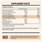 L-Metilfolato 15mg más Metil B12 - Complemento de Vitamina B9 Metilada (5-MTHF) para Salud Cerebral, Estado de Ánimo y Energía - Alta Absorción 12-en-1 - Probado por Terceros (120 Cápsulas Veganas)