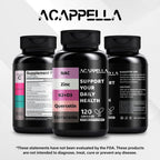 ACAPPELLA N-Acetil Cisteína (NAC) Complejo con Vitamina D3 K2, Zinc, Quercetina, Sarracenia, Saúco, Propóleo y Más - 120 Cápsulas