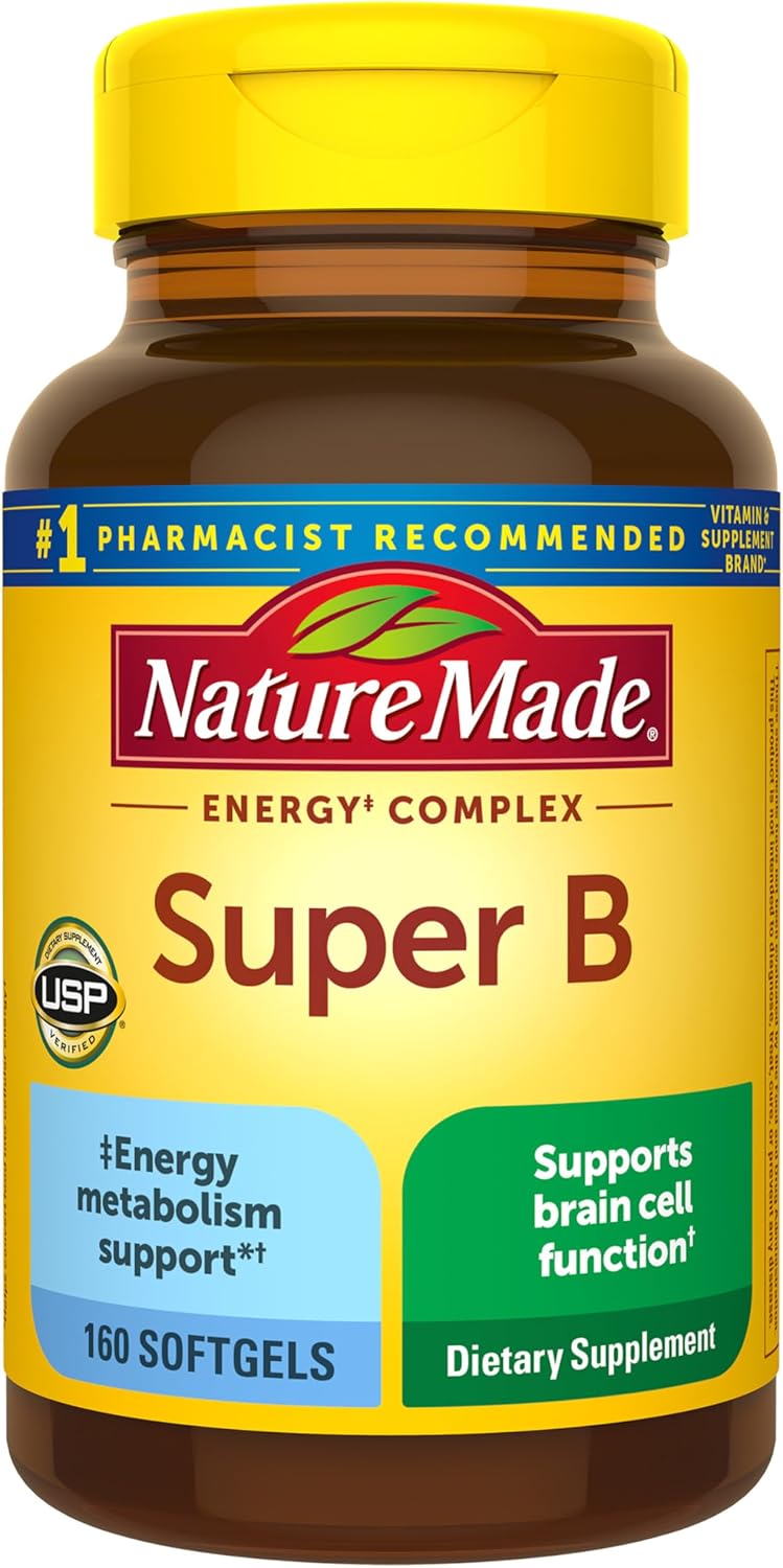 Super B Energy Complex - Complemento alimenticio con vitaminas B, 60 softgels