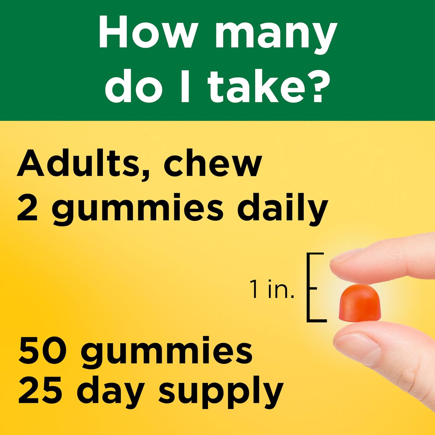 Nature Made Vitamin D3 K2 Gummies – 5000 UI de Vitamina D3 y 100 mcg de Vitamina K2, 50 Gominolas