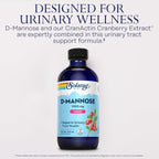 SOLARAY D-Mannosa 1000 mg Fórmula Líquida con Extracto de Arándano CranActin - Suplemento de D-Mannosa y Arándano con Vitamina C - 237 ml