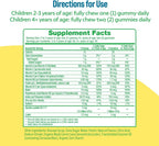 Culturelle Kids Probiotic Gummies - Multivitamínico y Probiótico para Niños - Sabor Melocotón-Naranja y Frutos del Bosque - 60 Gominolas