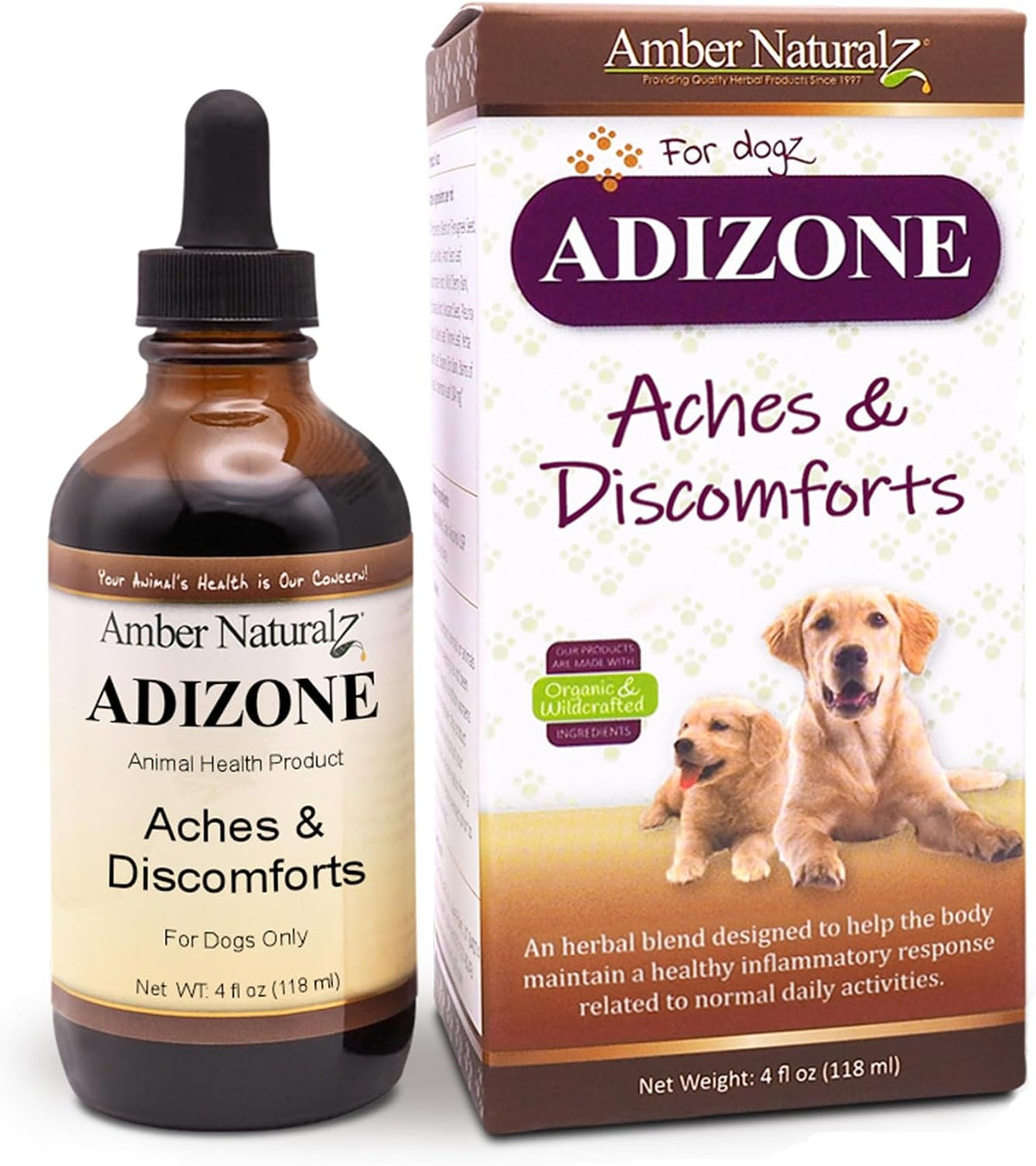 Amber NaturalZ Adizone Suplemento Herbal para Perros - 118 ml – Image 1