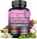 Darkingwings Multi Collagen Pills - Complejo de Colágeno con Biotina, Keratina y Ácido Hialurónico