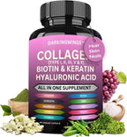 Darkingwings Multi Collagen Pills - Complejo de Colágeno con Biotina, Keratina y Ácido Hialurónico