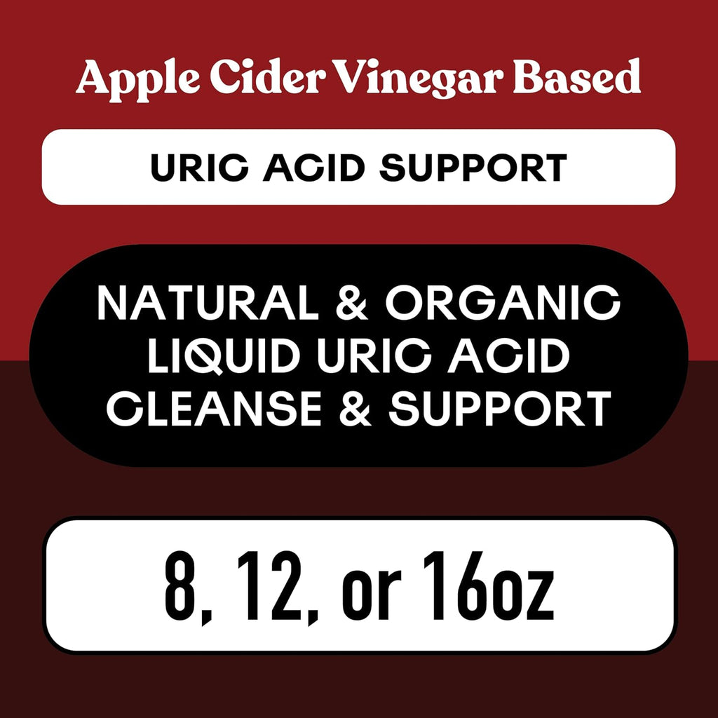 Complete Natural Products Uric Acid Complete - Suplemento Líquido para Apoyar la Eliminación de Ácido Úrico, Salud Renal y Circulación con Vinagre de Manzana, Cereza Ácida y Remolacha (237 ml)