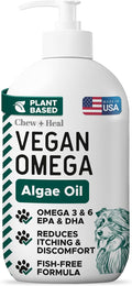 Vegan Omega 3 Oil for Dogs - 8 oz of Fish Free Algae Oil for Healthy Skin and Coat - Made with Omega 3 and 6 Fatty Acids, EPA, DHA, and DPA - Made in the USA