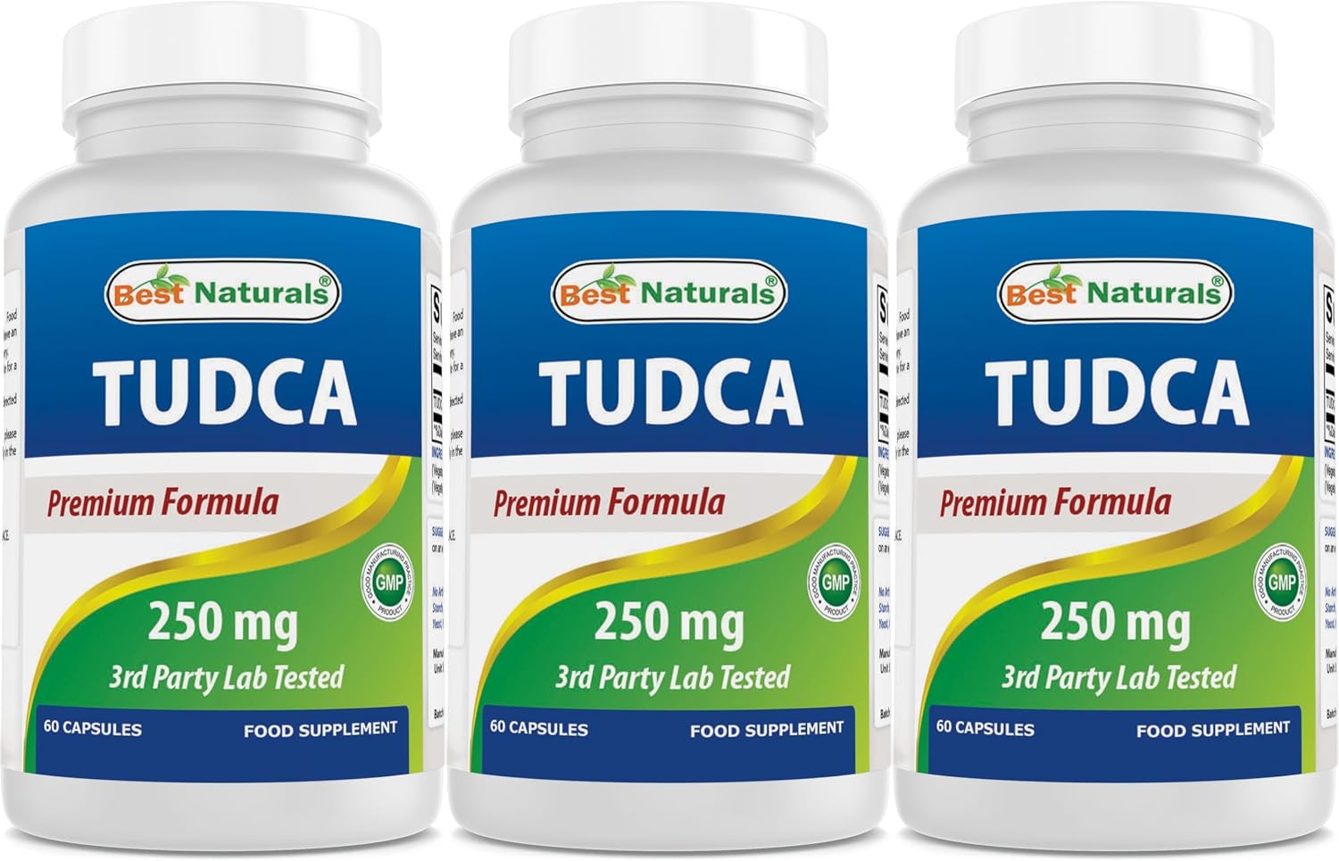 Best Naturals TUDCA 250mg (Ácido Tauroursodesoxicólico) - 60 Cápsulas Veganas