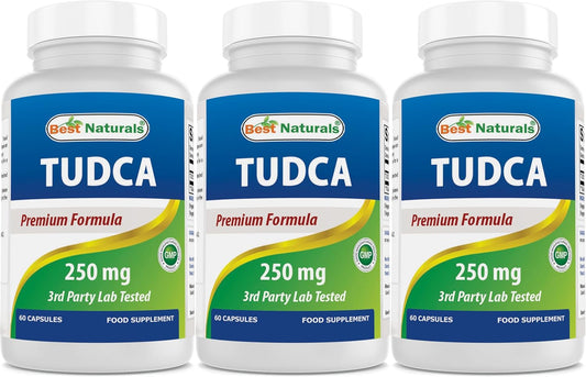 Best Naturals TUDCA 250mg (Ácido Tauroursodesoxicólico) - 60 Cápsulas Veganas
