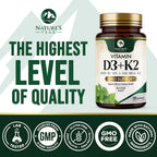 Vitamina D3 K2 - Complejo 2 en 1 de Vitamina D y K2 (MK-7) - 4000 UI por Cápsula Blanda - Sin Gluten - 120 Cápsulas Blandas