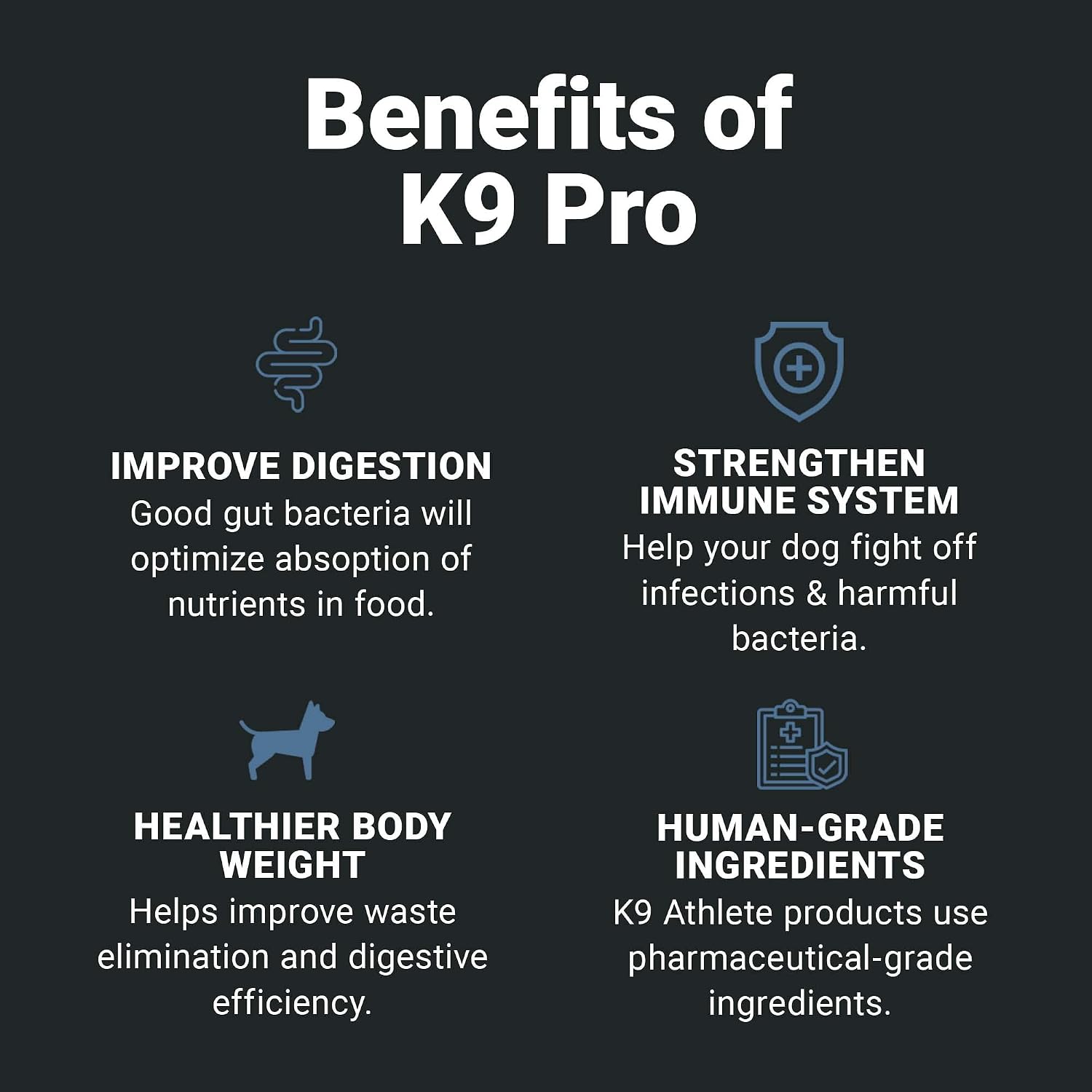 K9 Athlete K9 Pro Polvo Probiótico para Perros - Salud Digestiva e Inmunológica