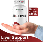 Hallusa Natural Suplemento para la Salud Hepática con Cardo Mariano, Complejo B y Alcachofa - 60 Comprimidos