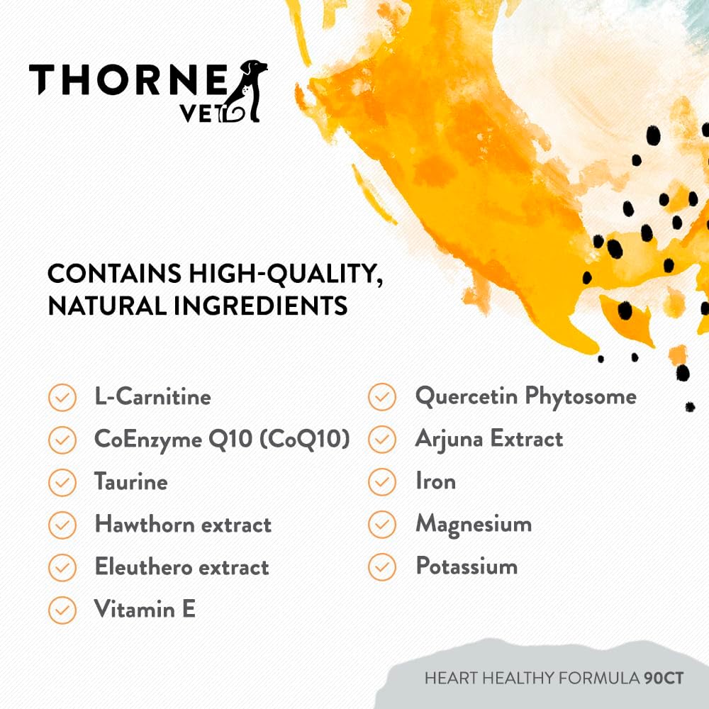 ThorneVet Heart Healthy Formula – Apoyo Cardiovascular para Perros y Gatos, 90 Soft Chews