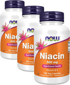 NOW Foods Niacina (Vitamina B-3) 500 mg, 100 Cápsulas