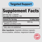 PureFormulas Ashwagandha 500 mg, 120 Cápsulas - Suplemento Adaptógeno