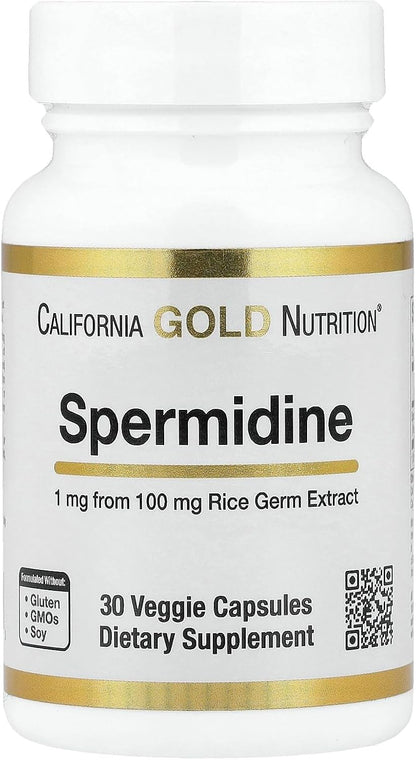California Gold Nutrition Spermidina, – Fuente natural: La espermidina se extrae del germen de arroz, un – Image 1