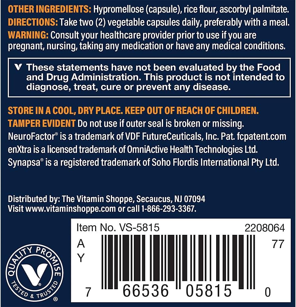 Advanced Nootropic Formula - Apoyo a la Salud Cognitiva y Función Cerebral (30 Cápsulas Vegetales)
