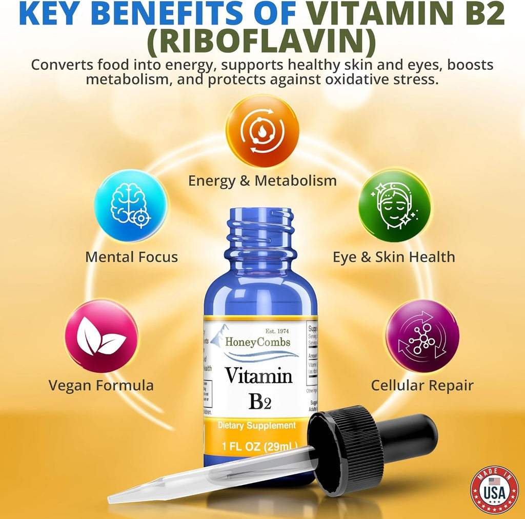 HoneyCombs Vitamina B2 Líquida - Riboflavina - 30 ml