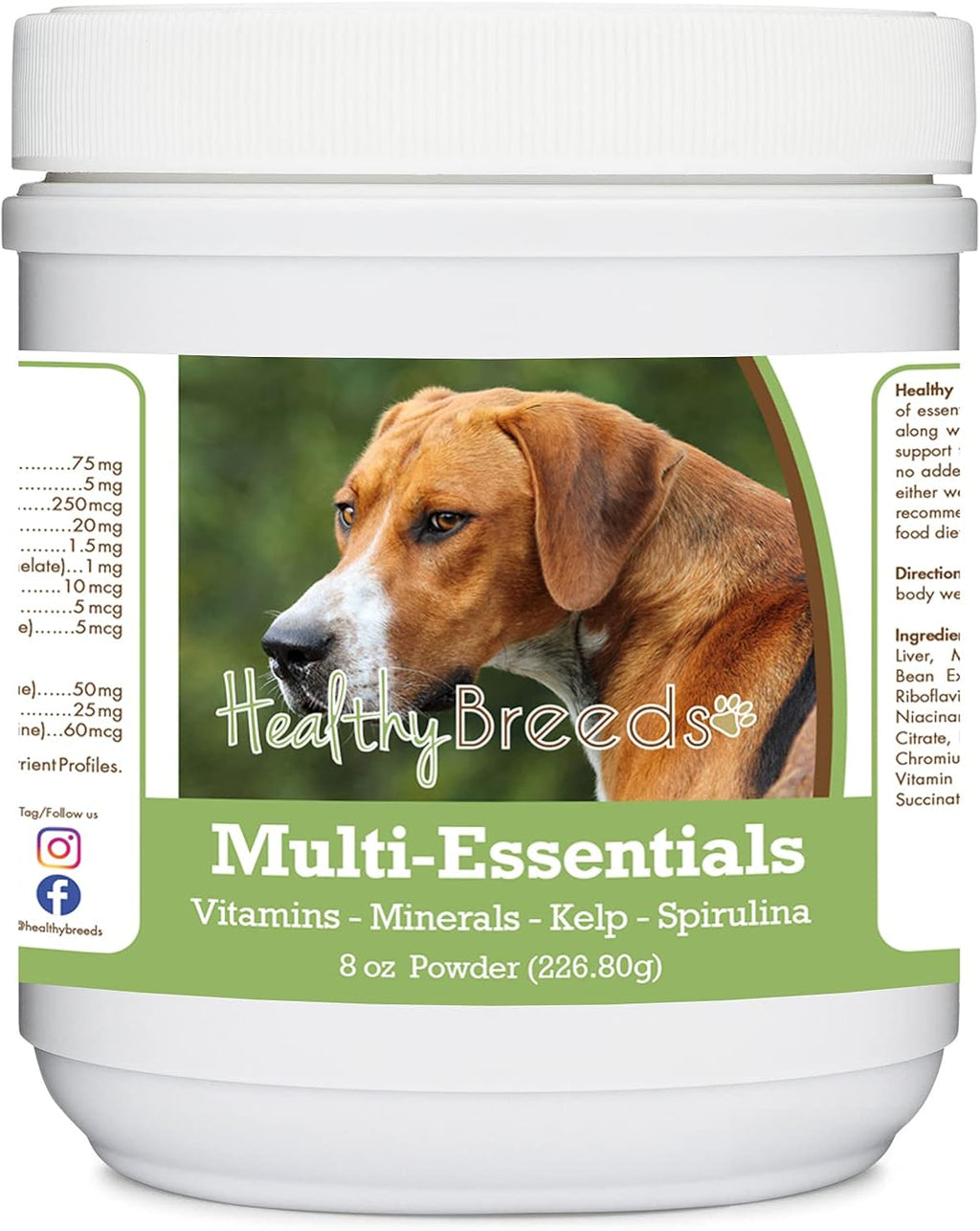 Healthy Breeds English Foxhound Multi-Essentials en Polvo para Perros - Suplemento de Vitaminas, Minerales y Antioxidantes - 227 g
