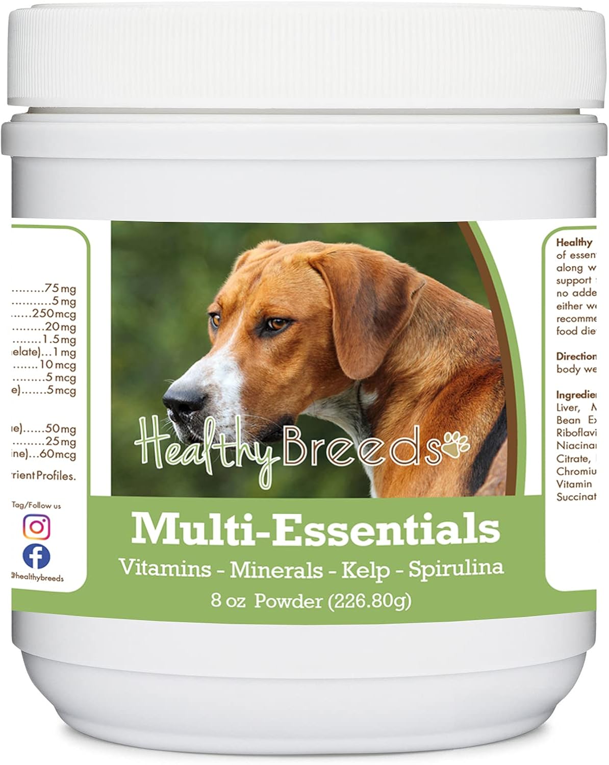 Healthy Breeds English Foxhound Multi-Essentials en Polvo para Perros - Suplemento de Vitaminas, Minerales y Antioxidantes - 227 g