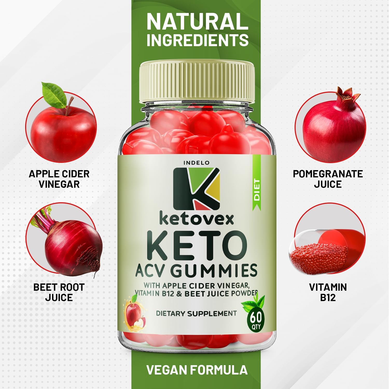 Ketovex Keto BHB Gummies Advanced Formula - 3 Pack (180 Gominolas)